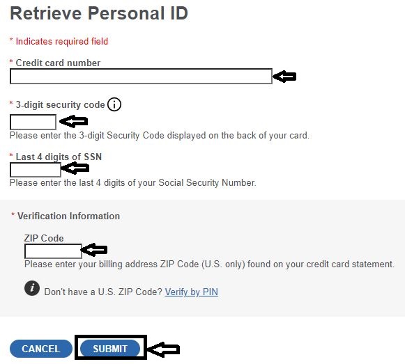 How to Reset AAA Credit Card Login Personal ID