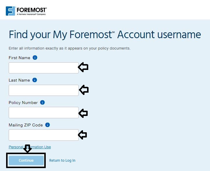 How to Reset Foremost Insurance Login Username