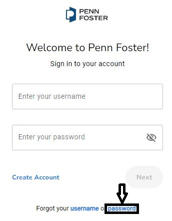 Penn Foster Student forgot password