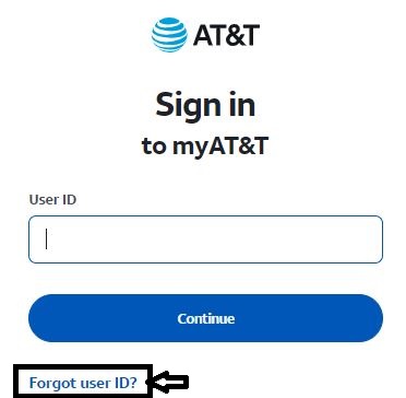 myAT&T Login - Forgot User ID